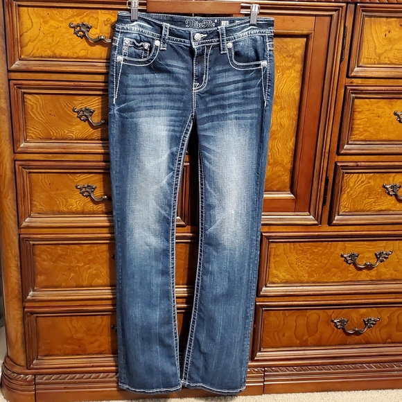 MISS ME Chloe Boot envelope pocket jeans 28 x 33 - Picture 5 of 7